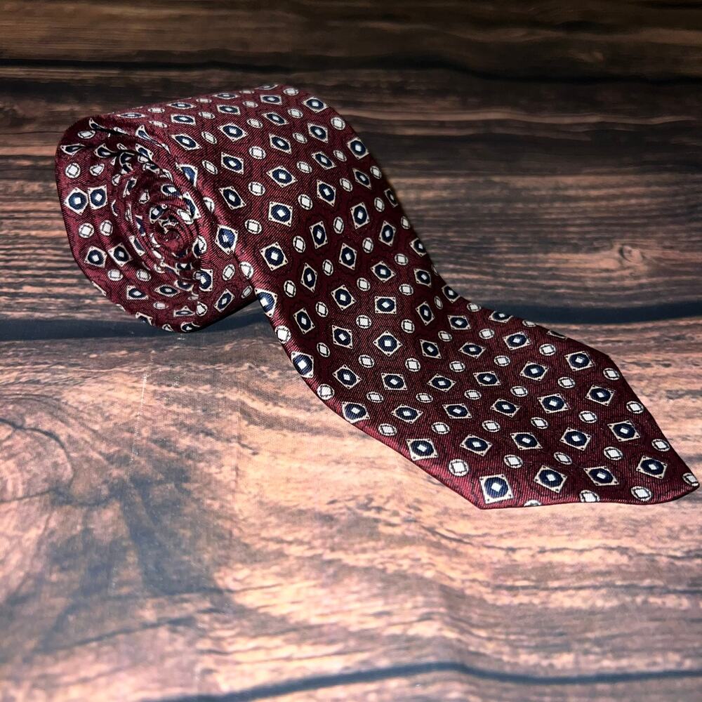 Brooks Brothers Men's Geometric Silk‎ Tie Multicolor Classic Length